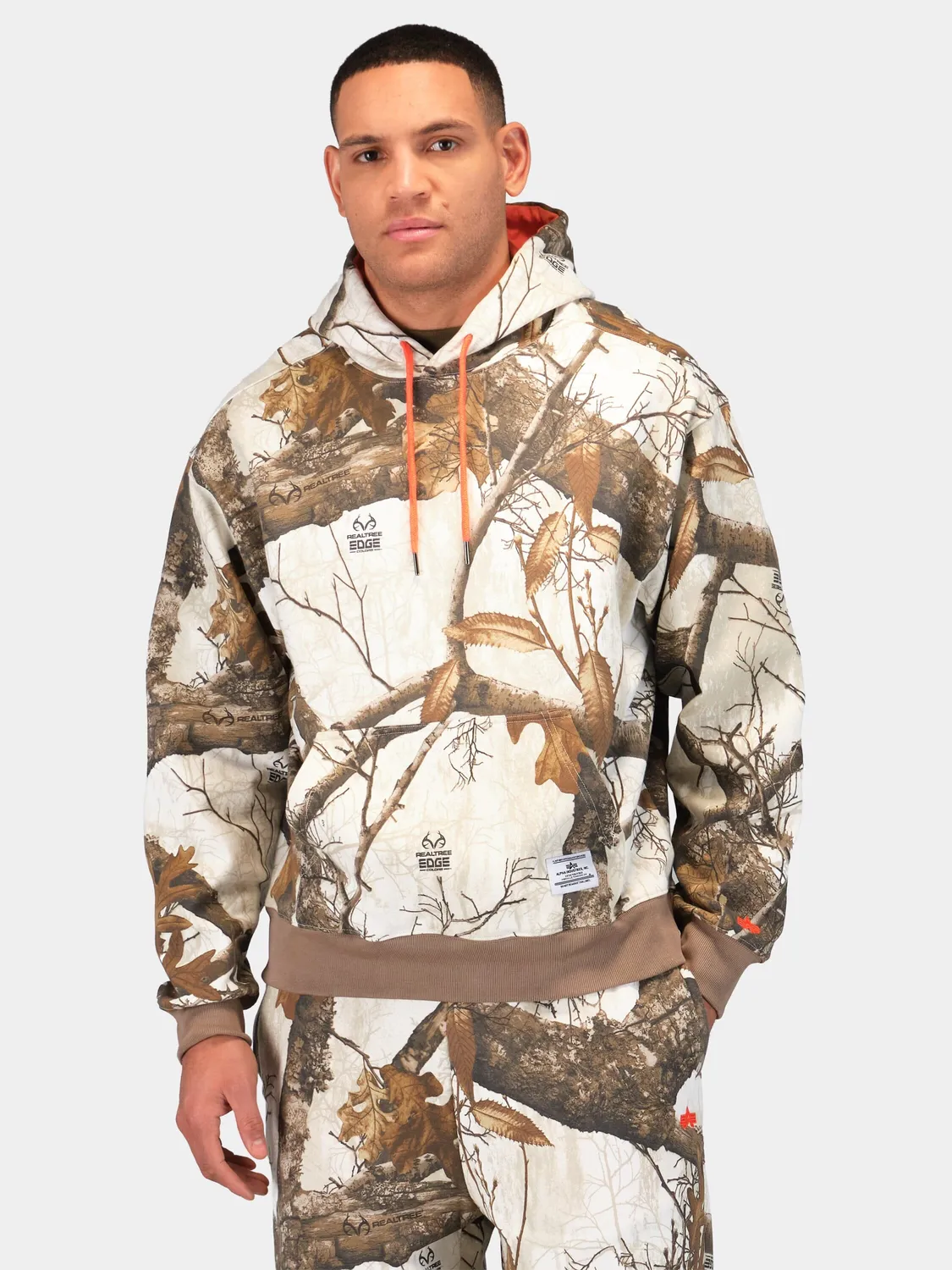 Alpha Industries Essential hoodie camo neige coton