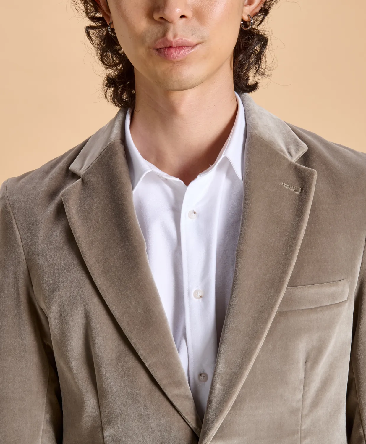 Soubacq Le Blazer Hippolyte velours marron glacé