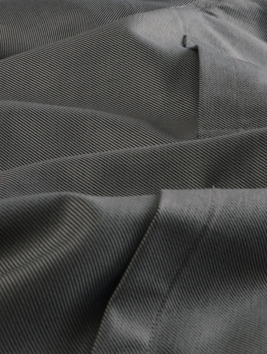 Hollington chemise col mao coton smoke coupe droite