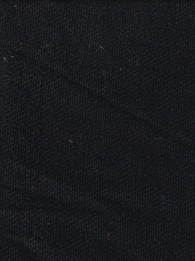 Hollington tissu toile coton lin noir 3 m effet soyeux