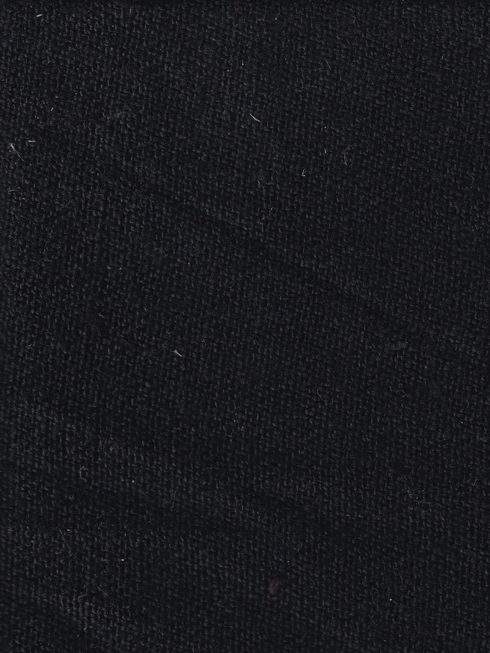 Hollington tissu toile coton lin noir 3 m effet soyeux