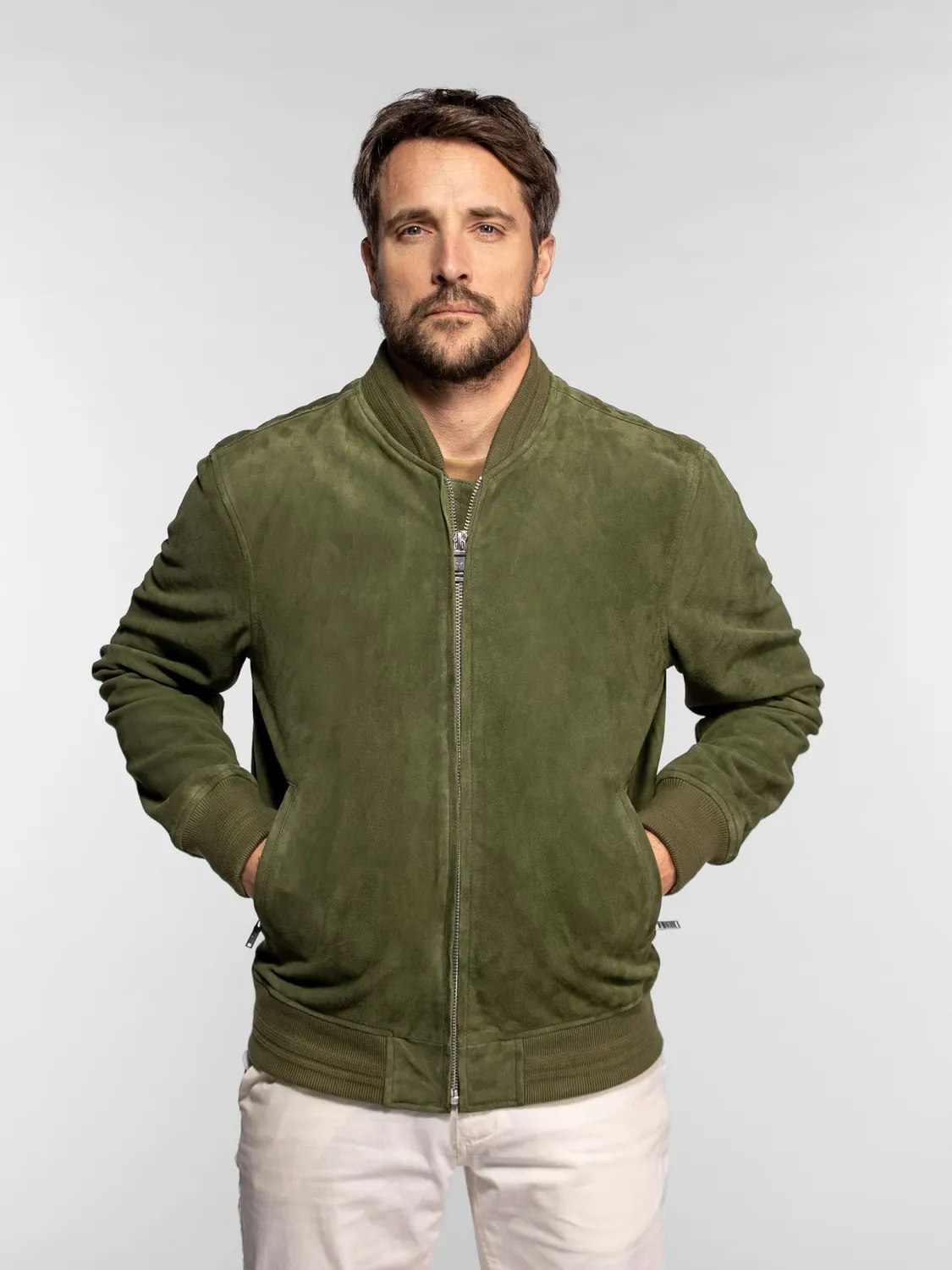 Daytona Gila bomber cuir suédé Cognac homme