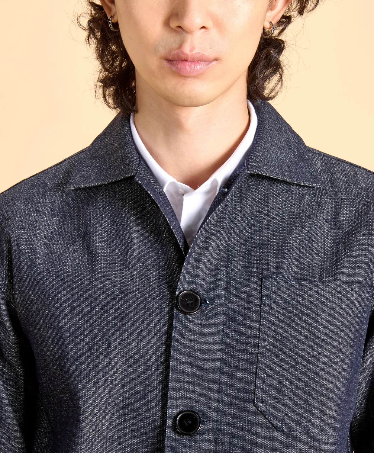 SOUBACQ Le Bleu Majorelle veste de travail denim japonais