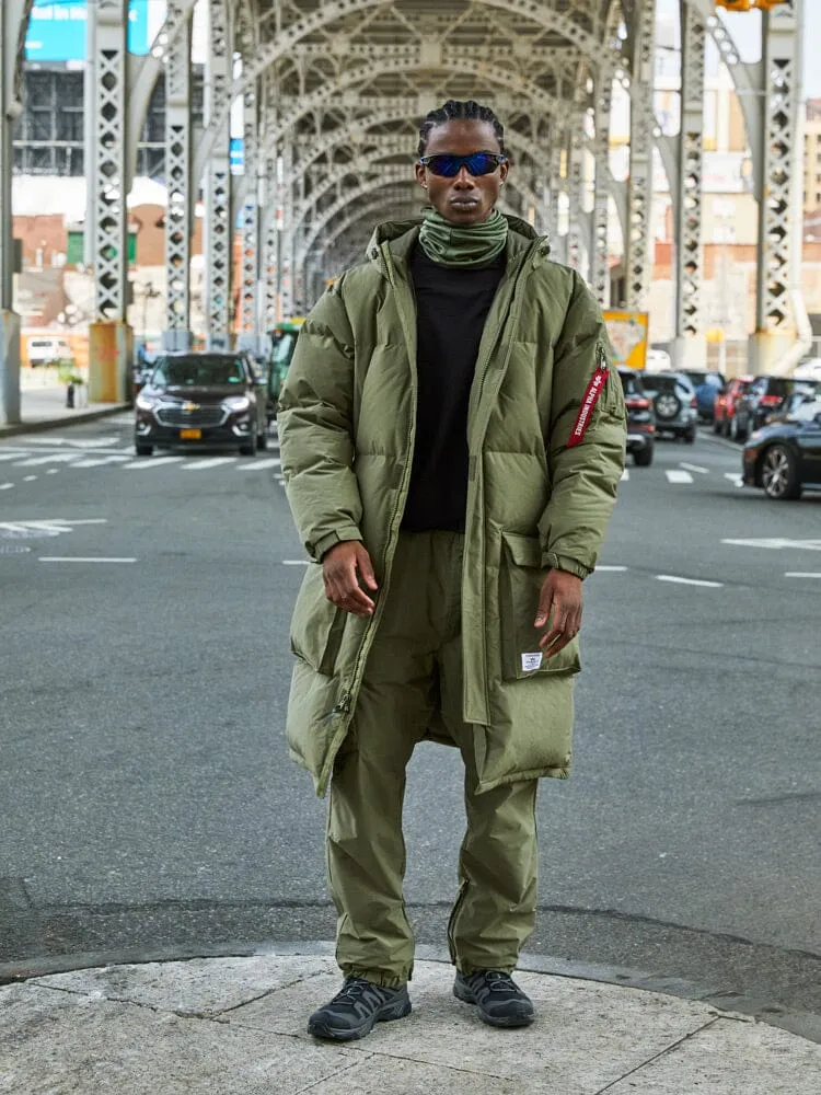 Alpha Industries Long Puffer Parka doudoune verte duvet