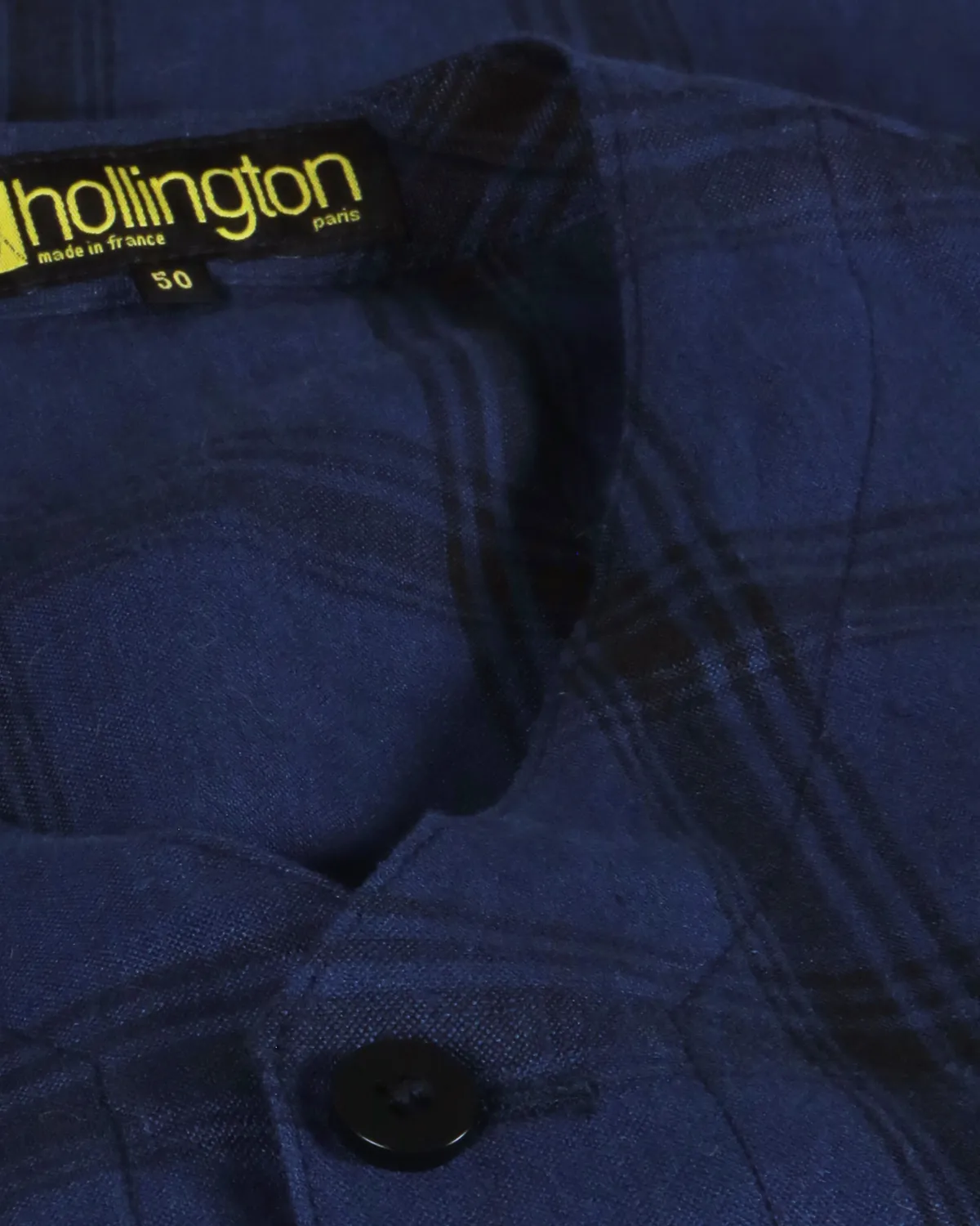Hollington Lumberjacket gilet lin à carreaux bleu