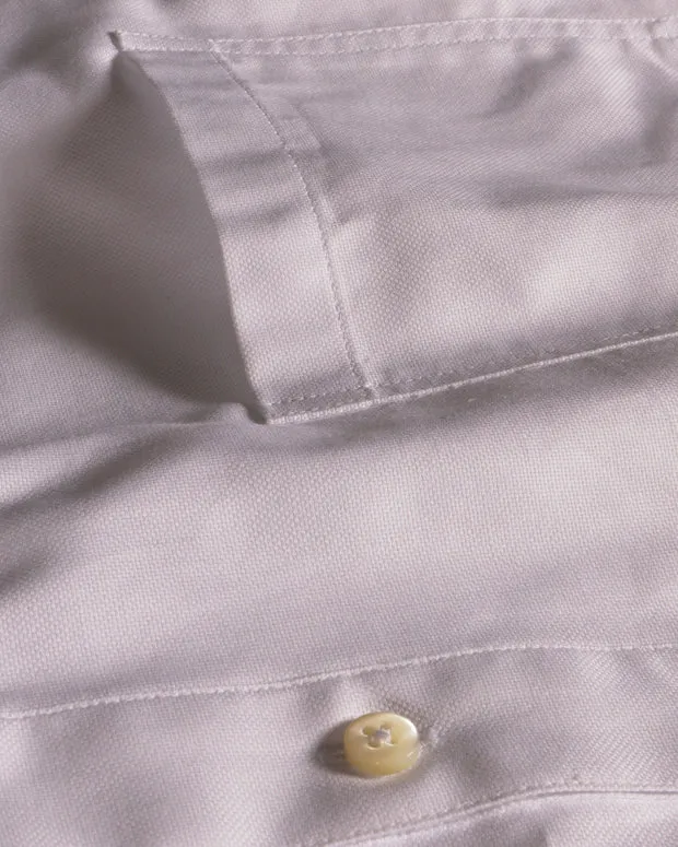 Hollington chemise col mao coton blanc luxe blanche