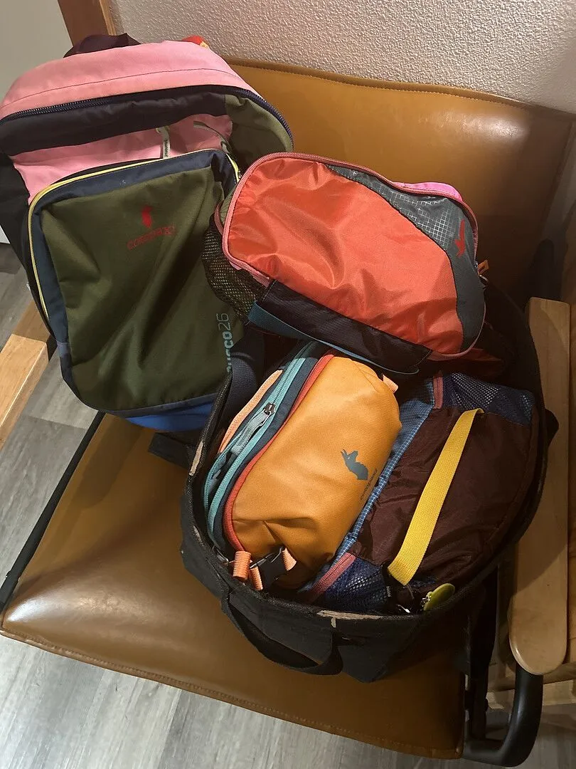 Cotopaxi Ligera 45L sac de voyage Tamarindo pliable
