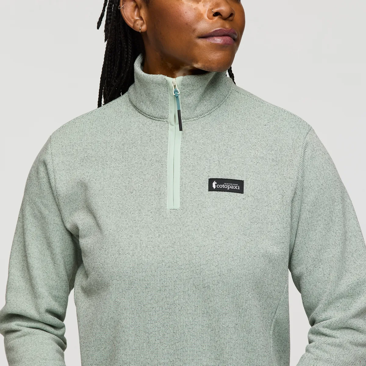 Cotopaxi Envo Fleece Quarter-Zip Pullover polaire femme gris recyclée