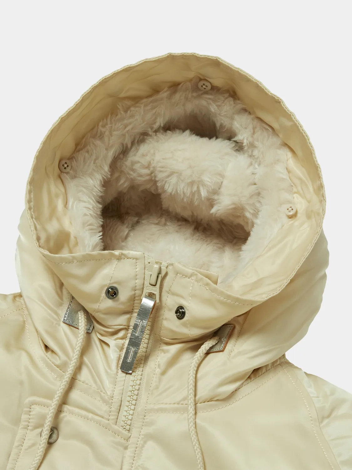 Alpha Industries Thug Club N-3B parka vintage white nylon