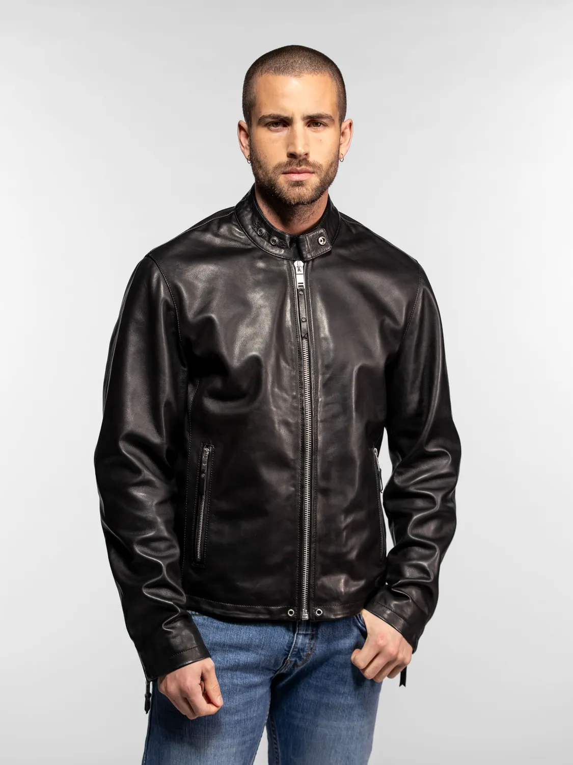 Daytona Bethel blouson cuir mouton noir