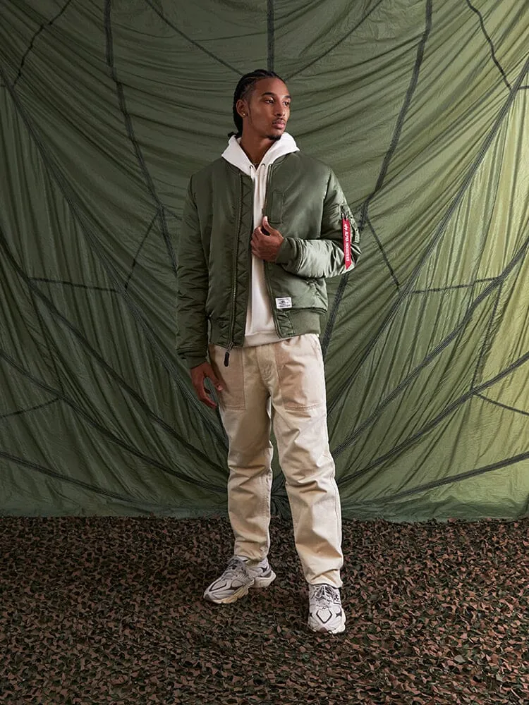 Alpha Industries MA-1 Mod bomber Sage nylon water-resistant