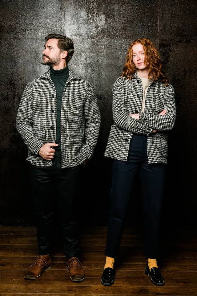 SOUBACQ Le Bleu Concorde veste de travail tweed