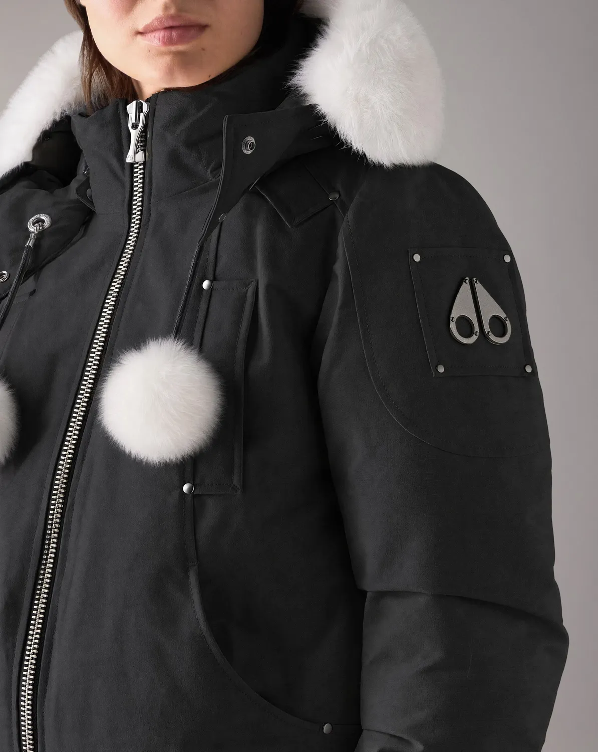 Moose Knuckles Debbie blouson bomber noir duvet