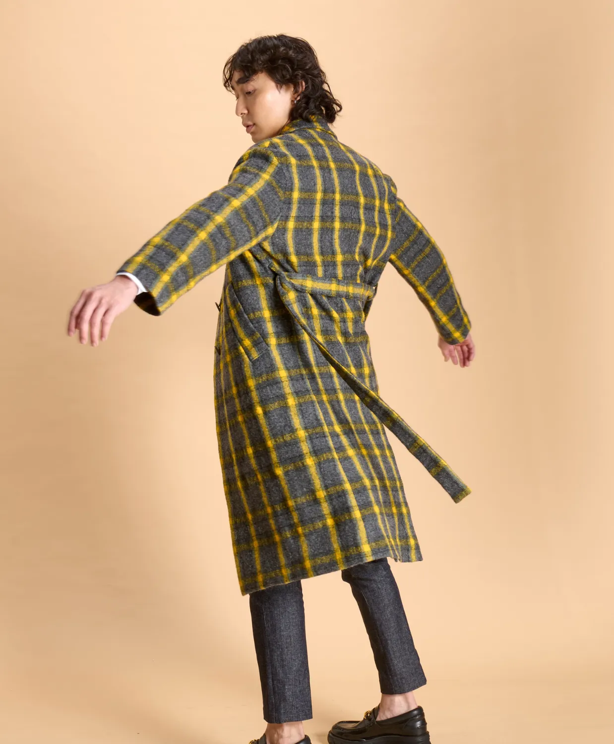 Soubacq Hyde manteau laine carreaux