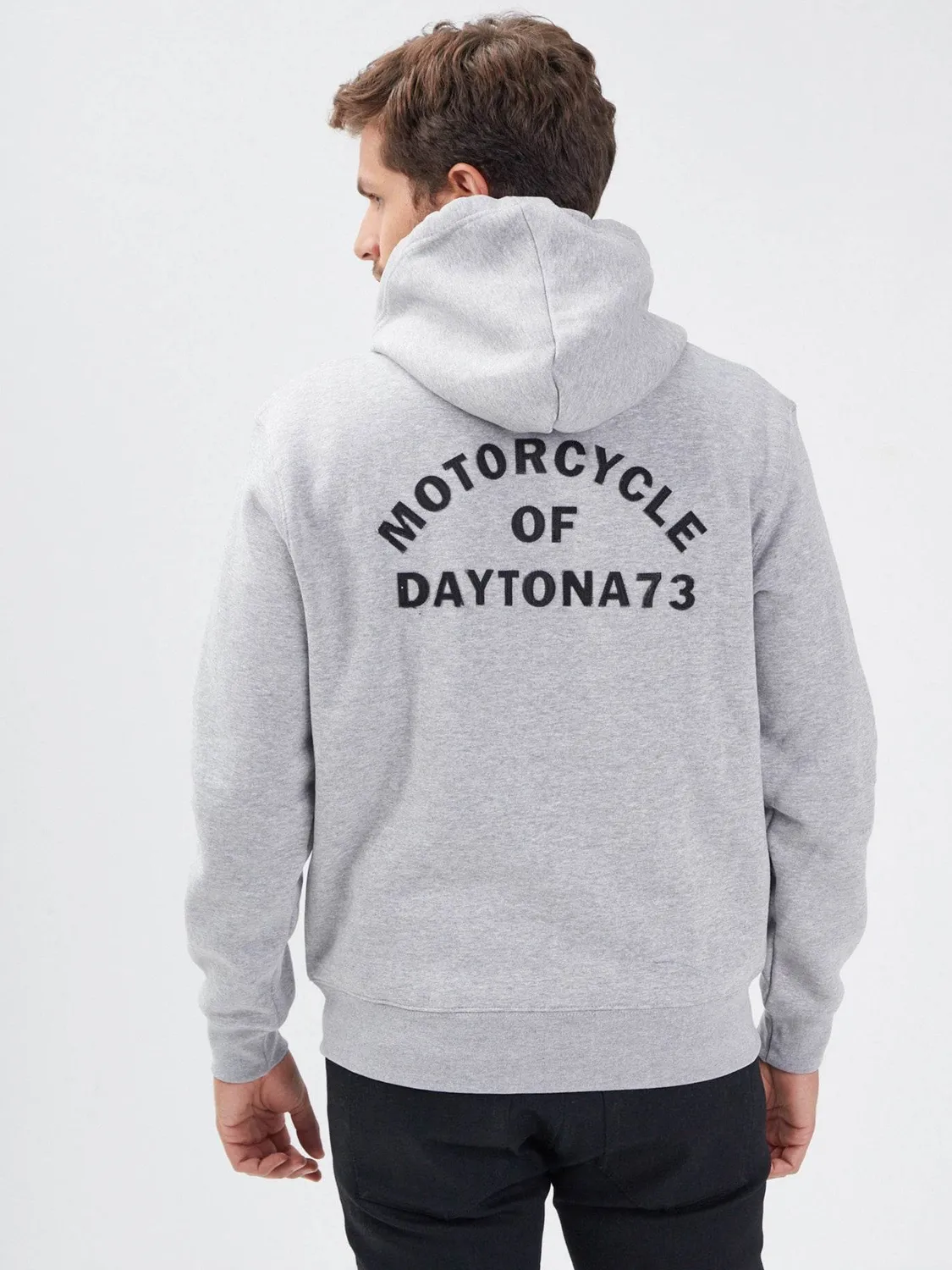 Daytona Motorcycle sweat capuche moto noir coton
