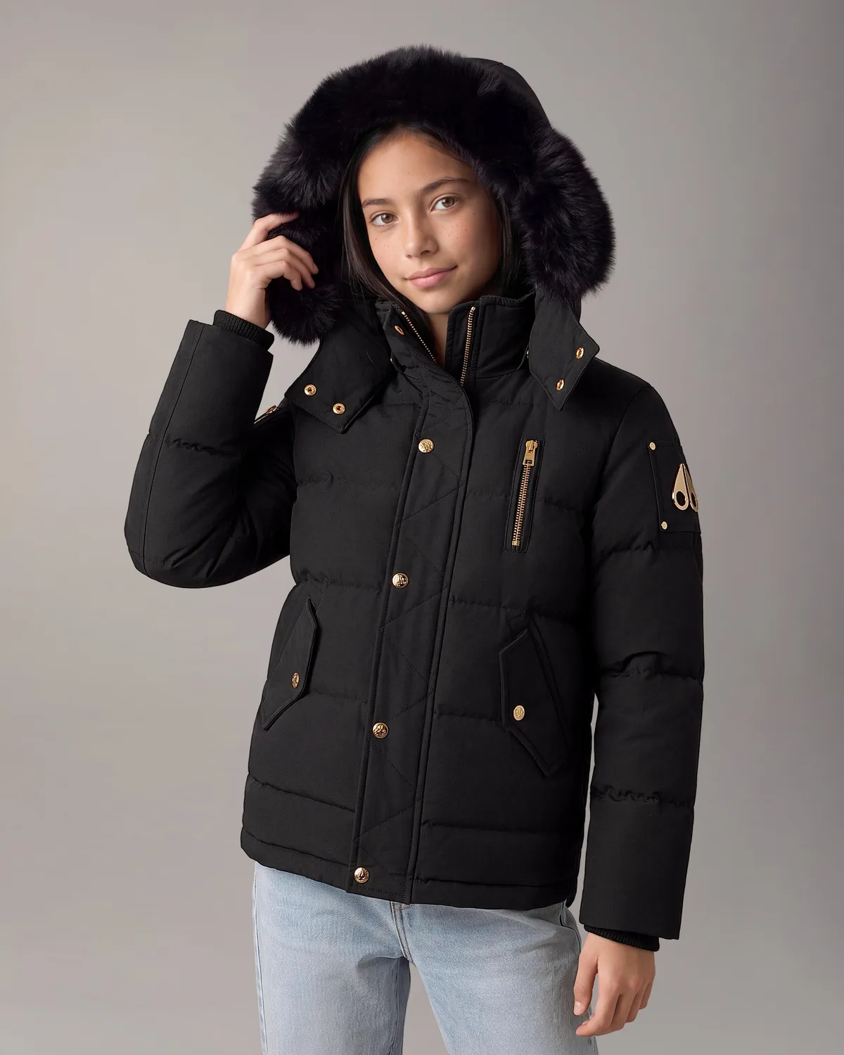 Moose Knuckles Gold Original 3Q doudoune enfant noire