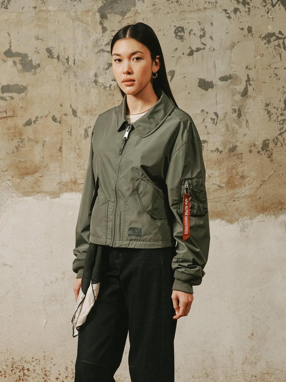 Alpha Industries CWU 36/P bomber femme Field Gray léger