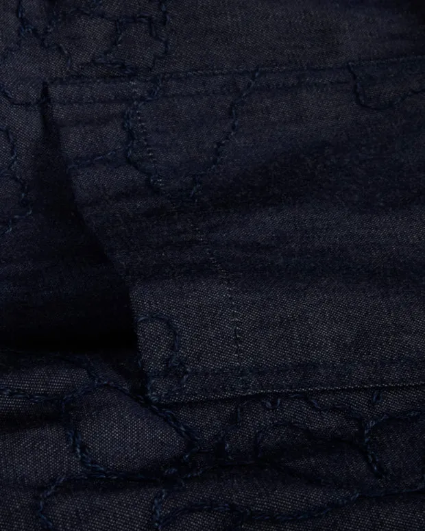 Hollington Fancy Denim chemise col mao denim