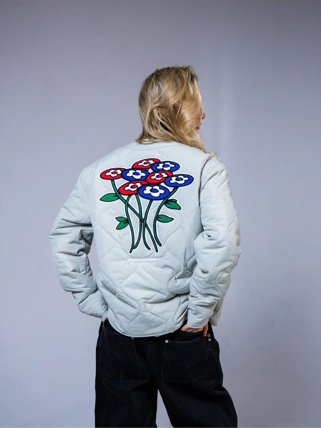 Alpha Industries Vandy The Pink veste liner gris clair