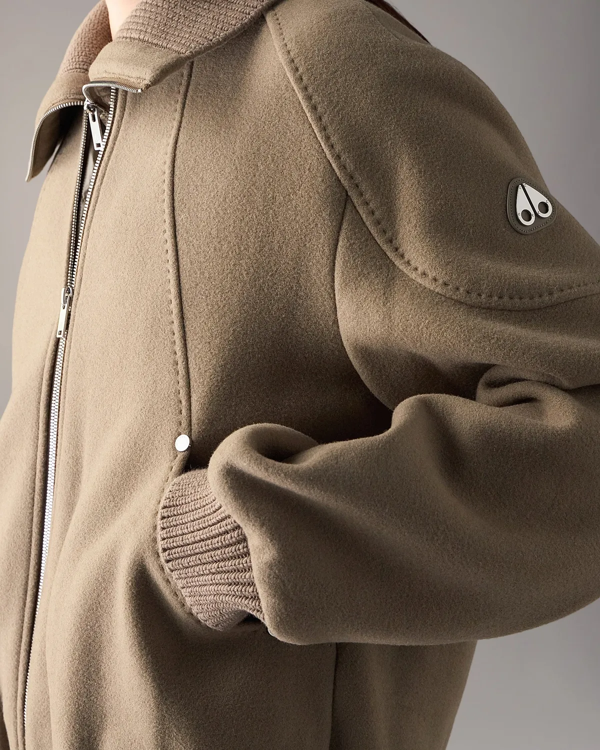Moose Knuckles Grid 3-en-1 bomber laine Ashen