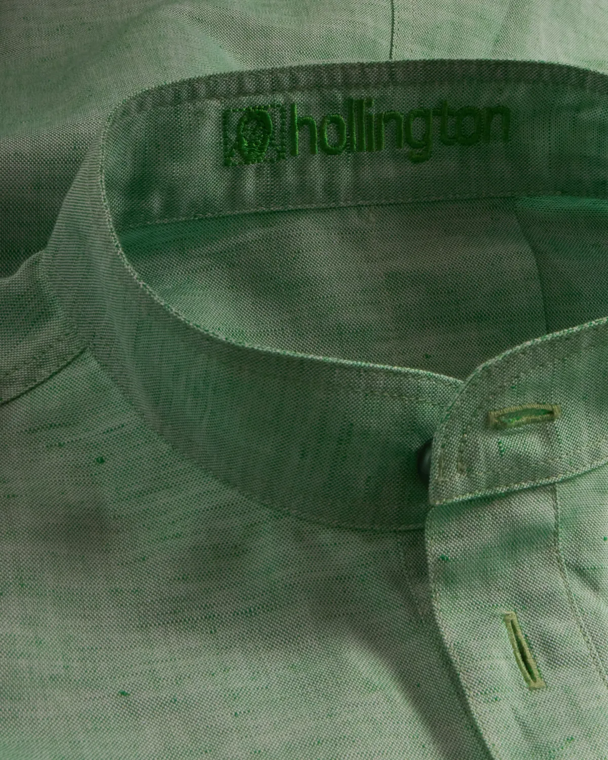 Hollington Mao chemise coton lin pistache L