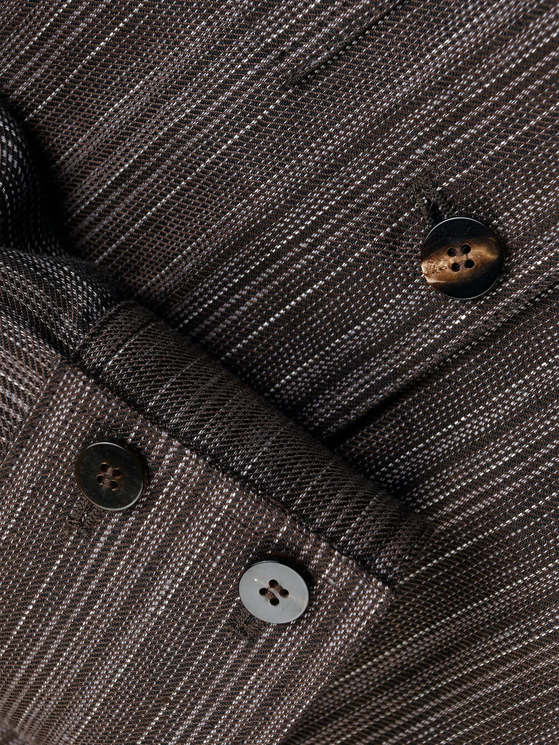 Hollington veste-chemise col mao lin écorce 46 ample