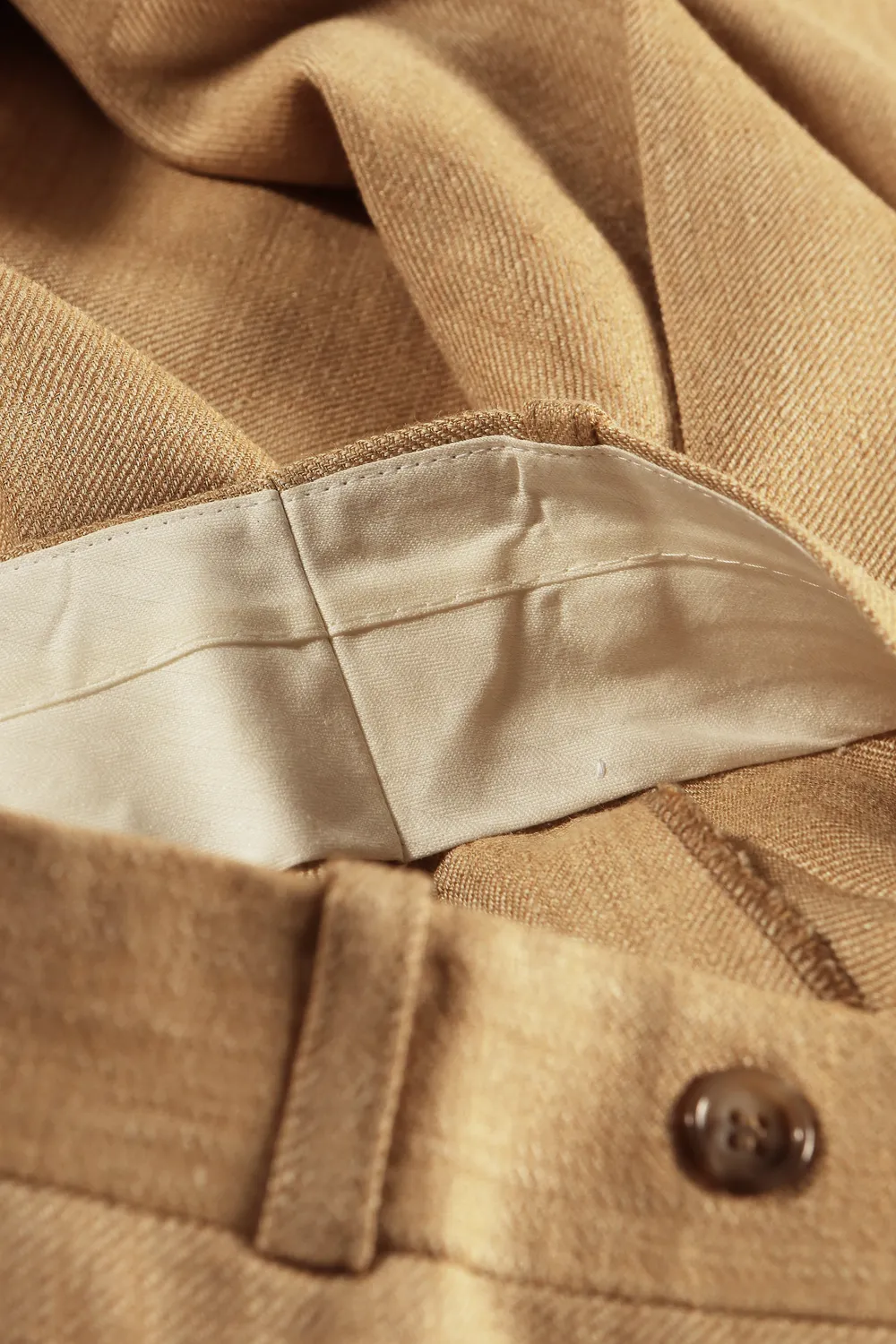 Hollington Siza gold pantalon soie lin coupe ajustée