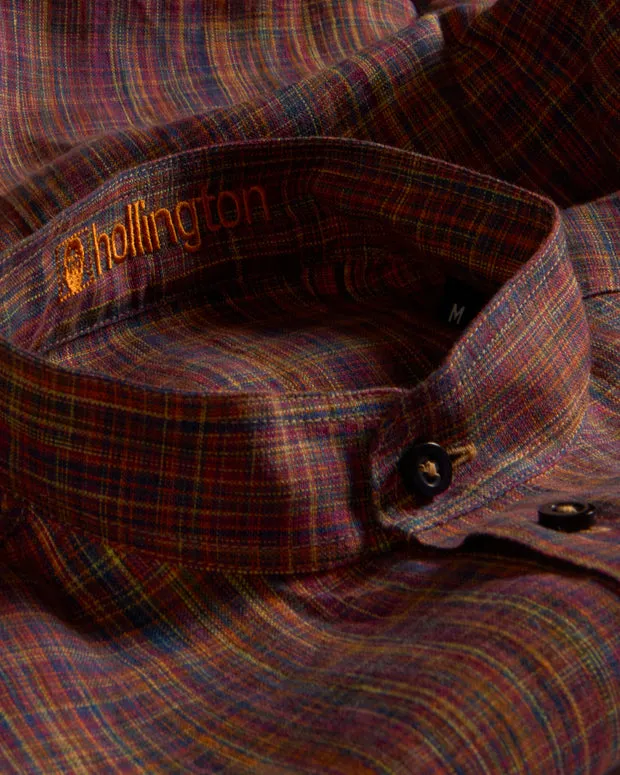 Hollington Janeiro chemise lin col mao violet