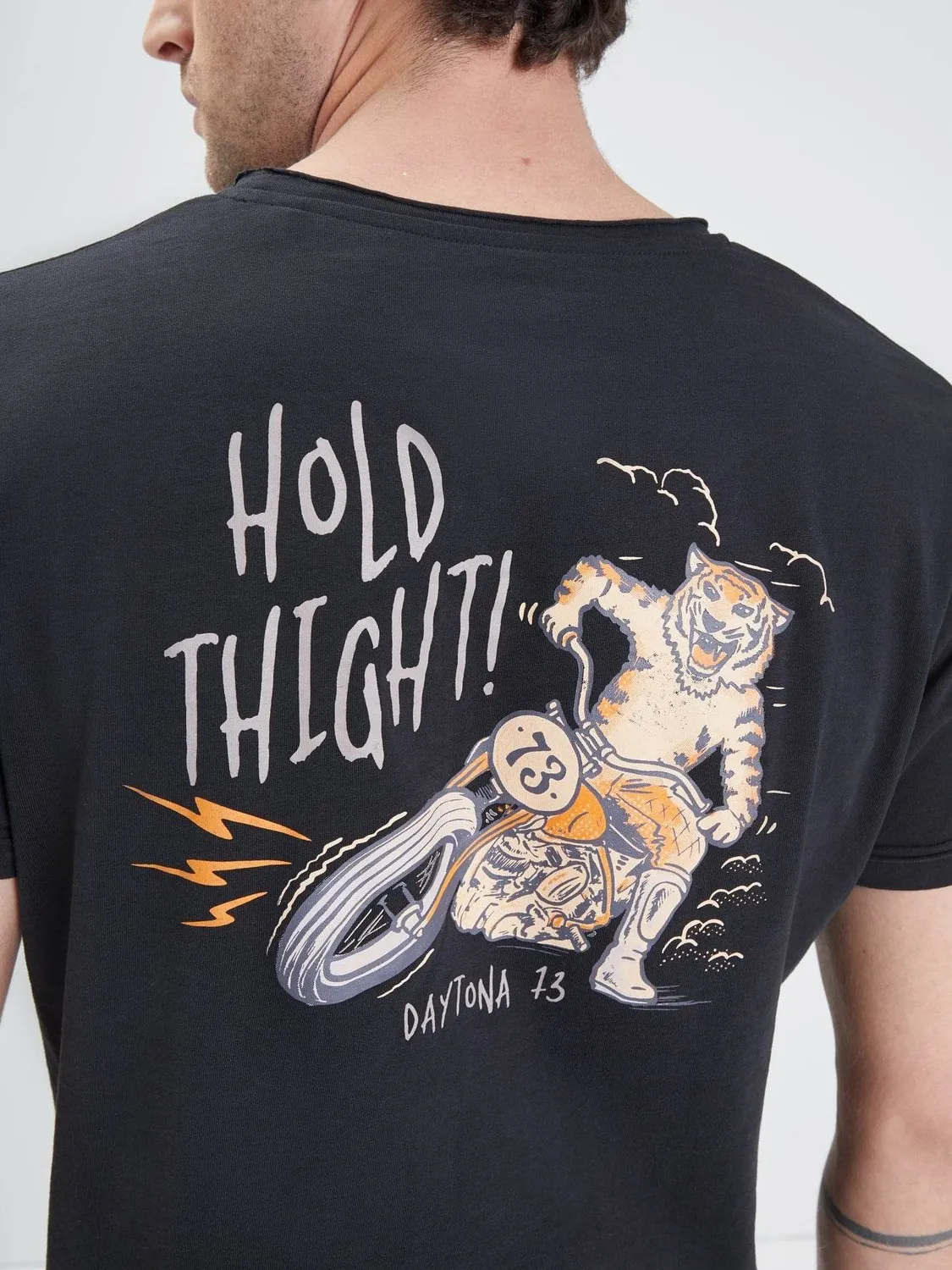 Daytona Tiger t-shirt homme noir coton