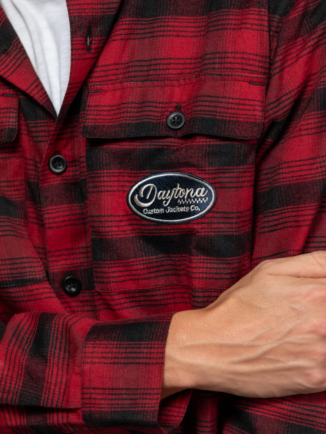 DAYTONA Ketchum chemise boxy carreaux rouge flanelle