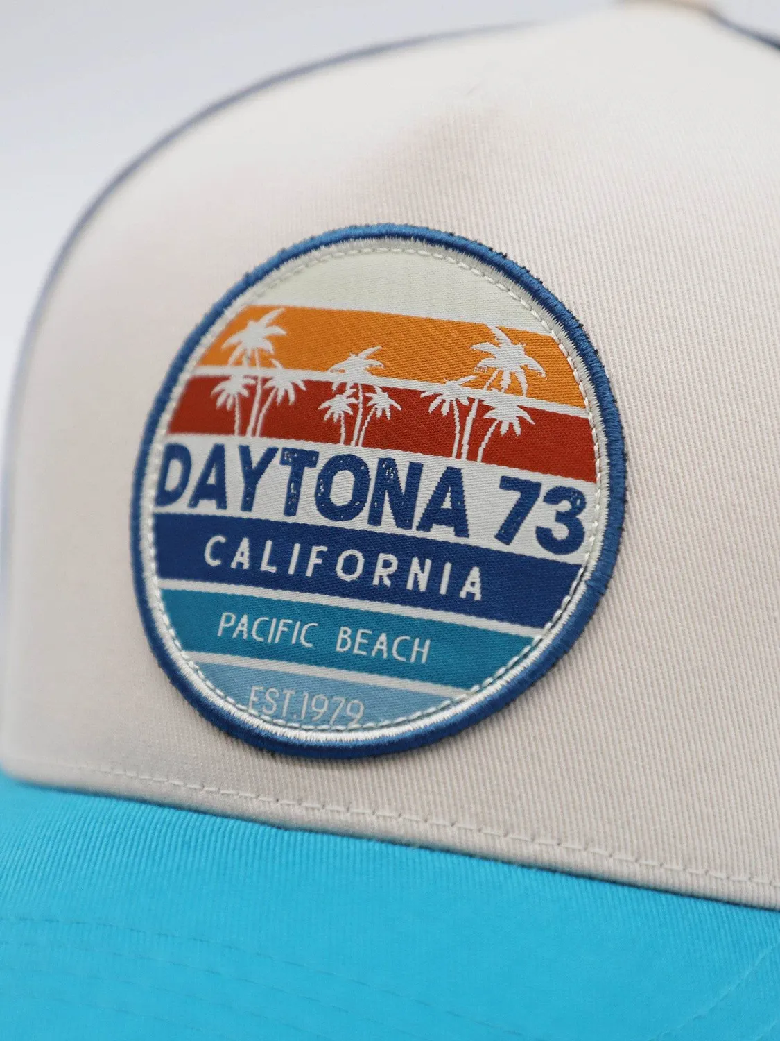 Daytona Cal Twill casquette trucker bleu beige noir