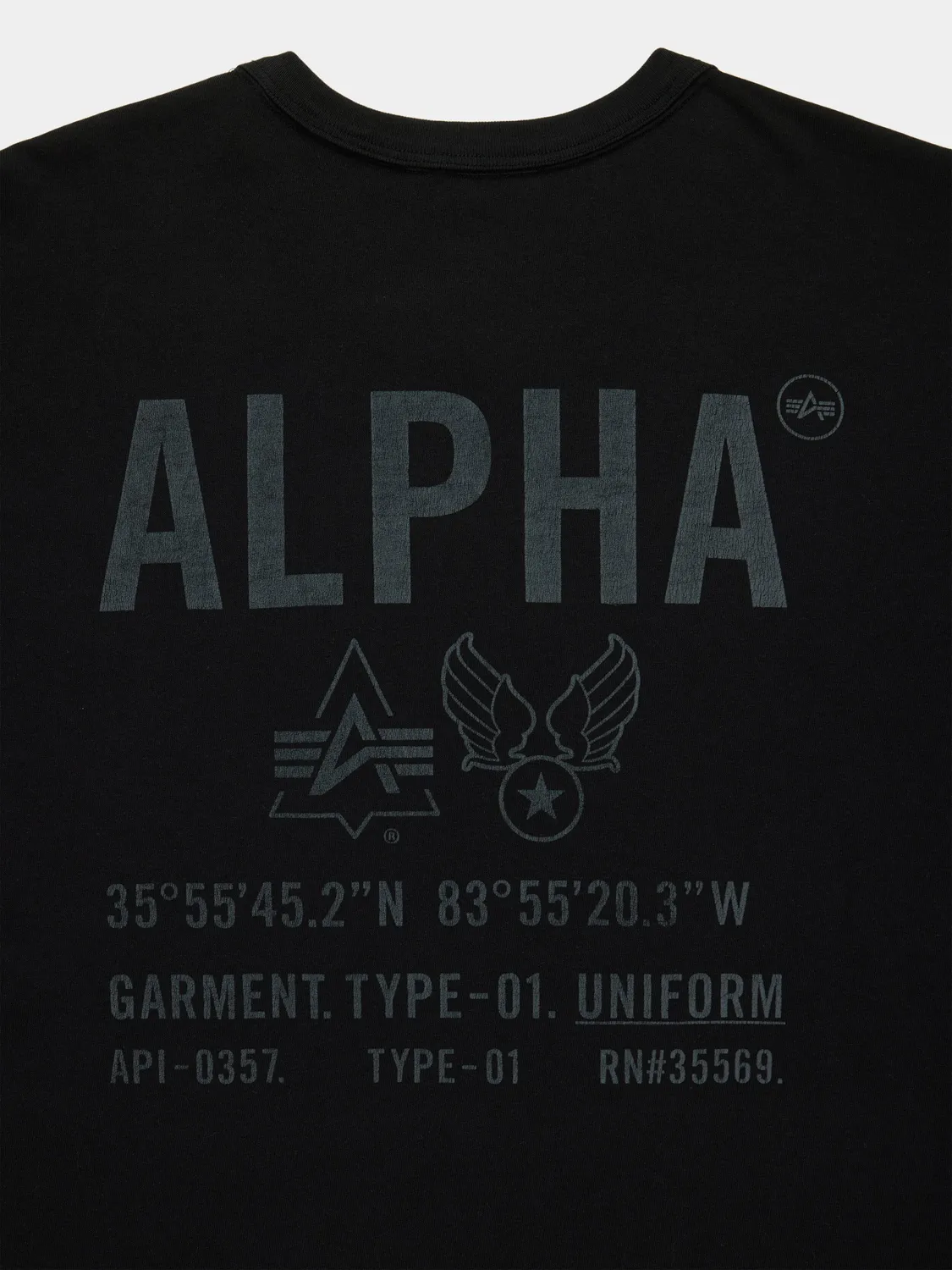 Alpha Industries Relaxed Uniform Tee t-shirt noir coton