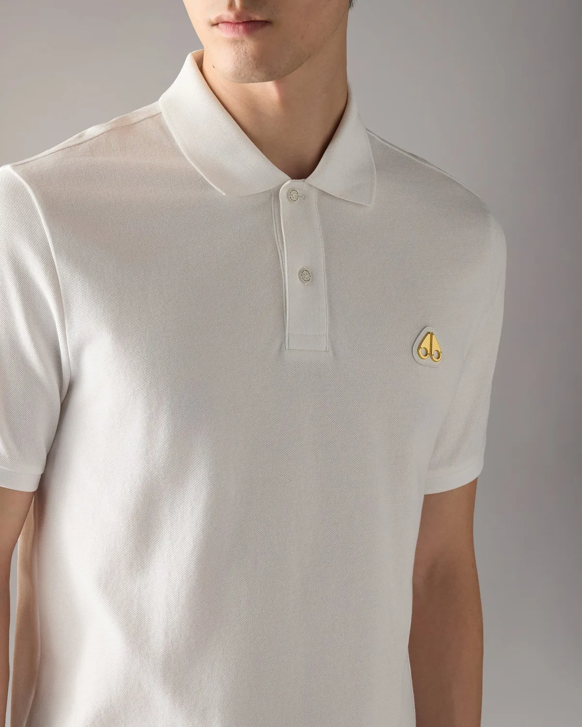 Moose Knuckles Gold Series Everett Polo blanc coton