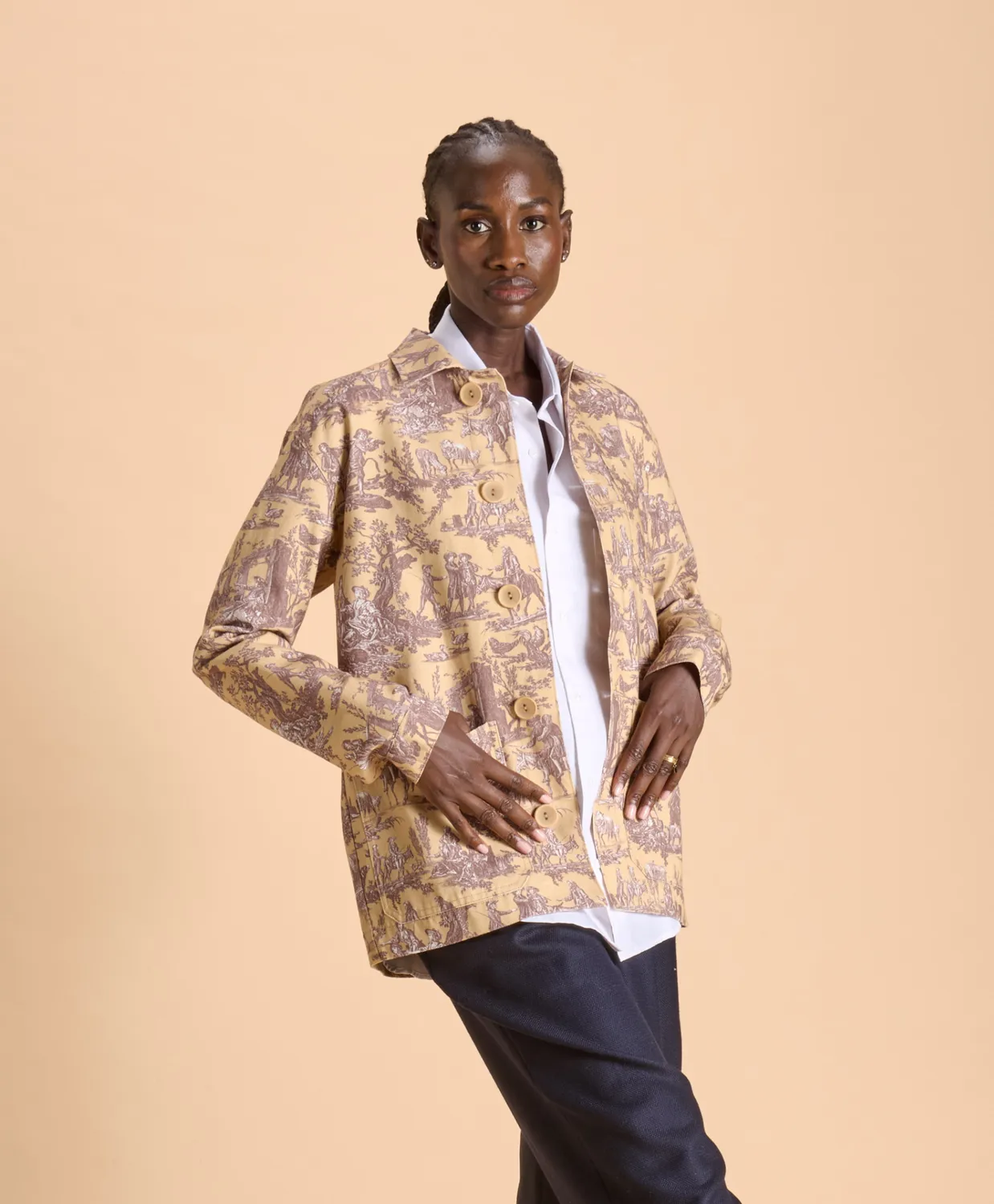 SOUBACQ Le Bleu Caramel veste de travail gabardine coton