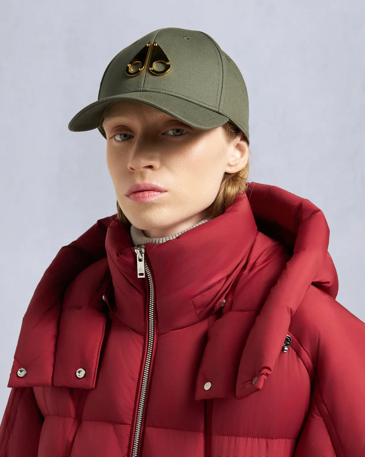 Moose Knuckles Gold Series casquette coton logo doré