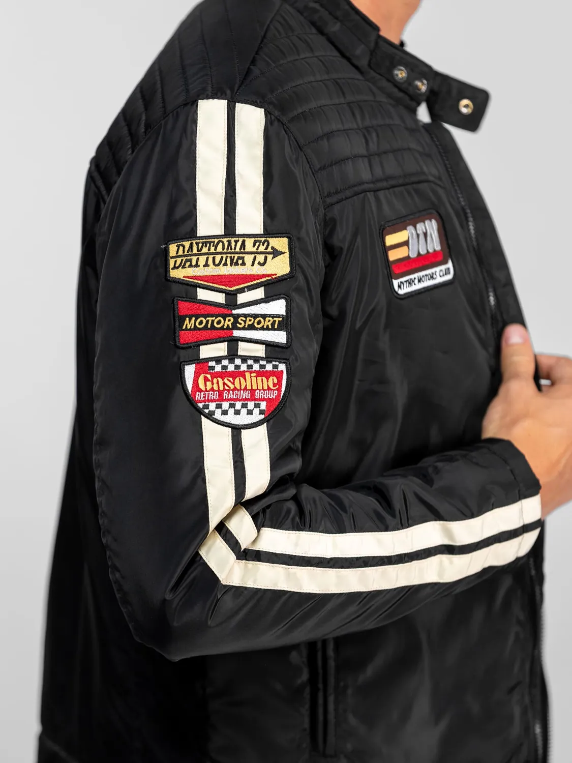 Daytona Lansine veste moto homme noir nylon matelassée