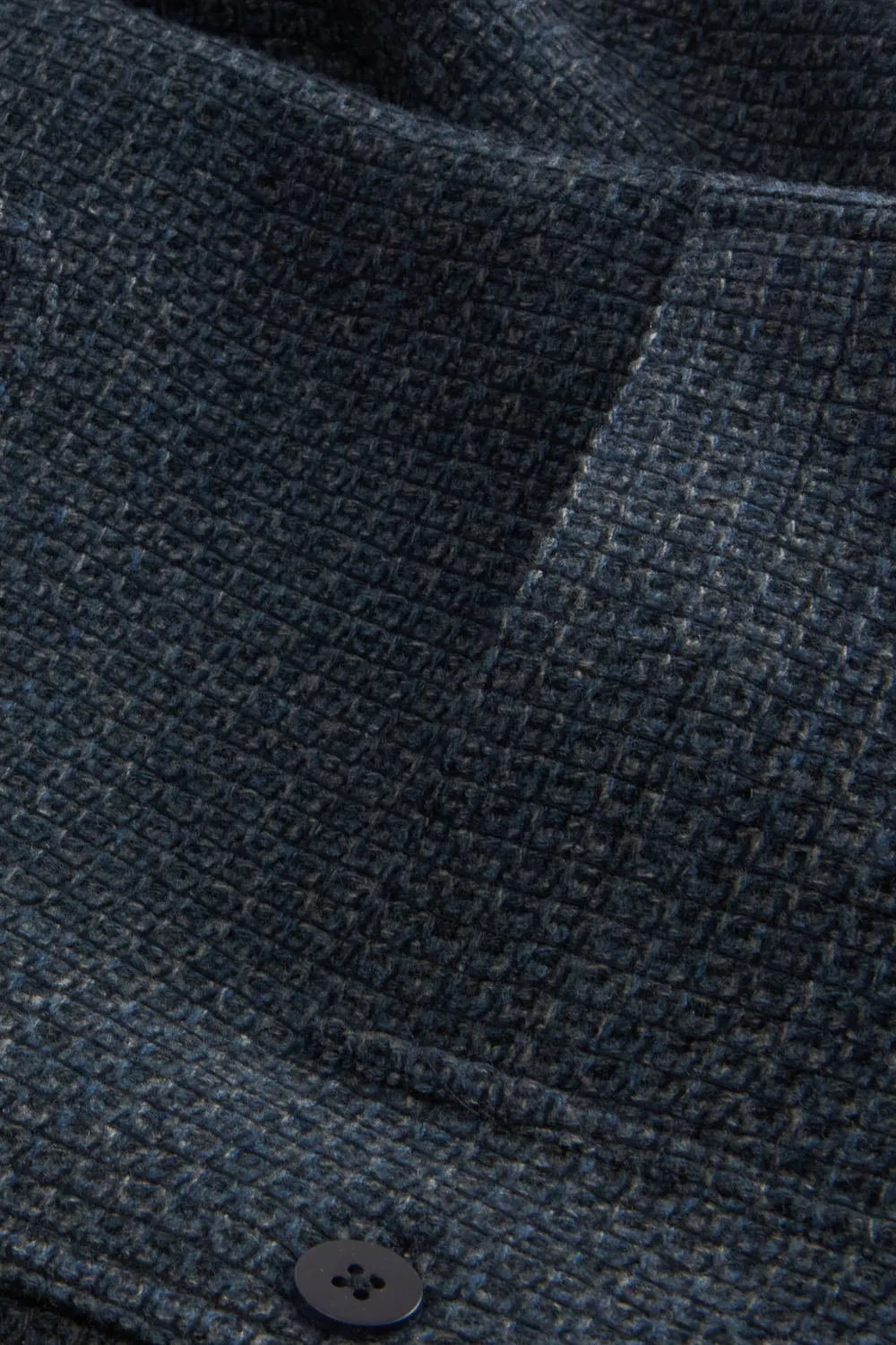 Hollington veste Tyrol laine cachemire nid abeille indigo