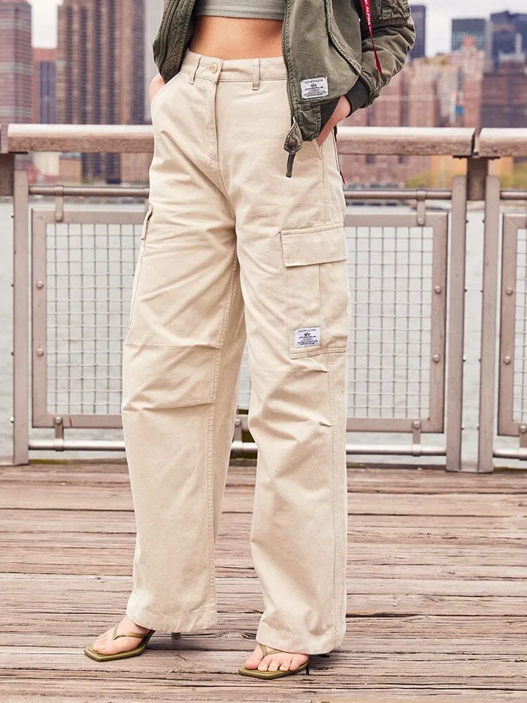 Alpha Industries M-65 Cargo pantalon femme limestone coton