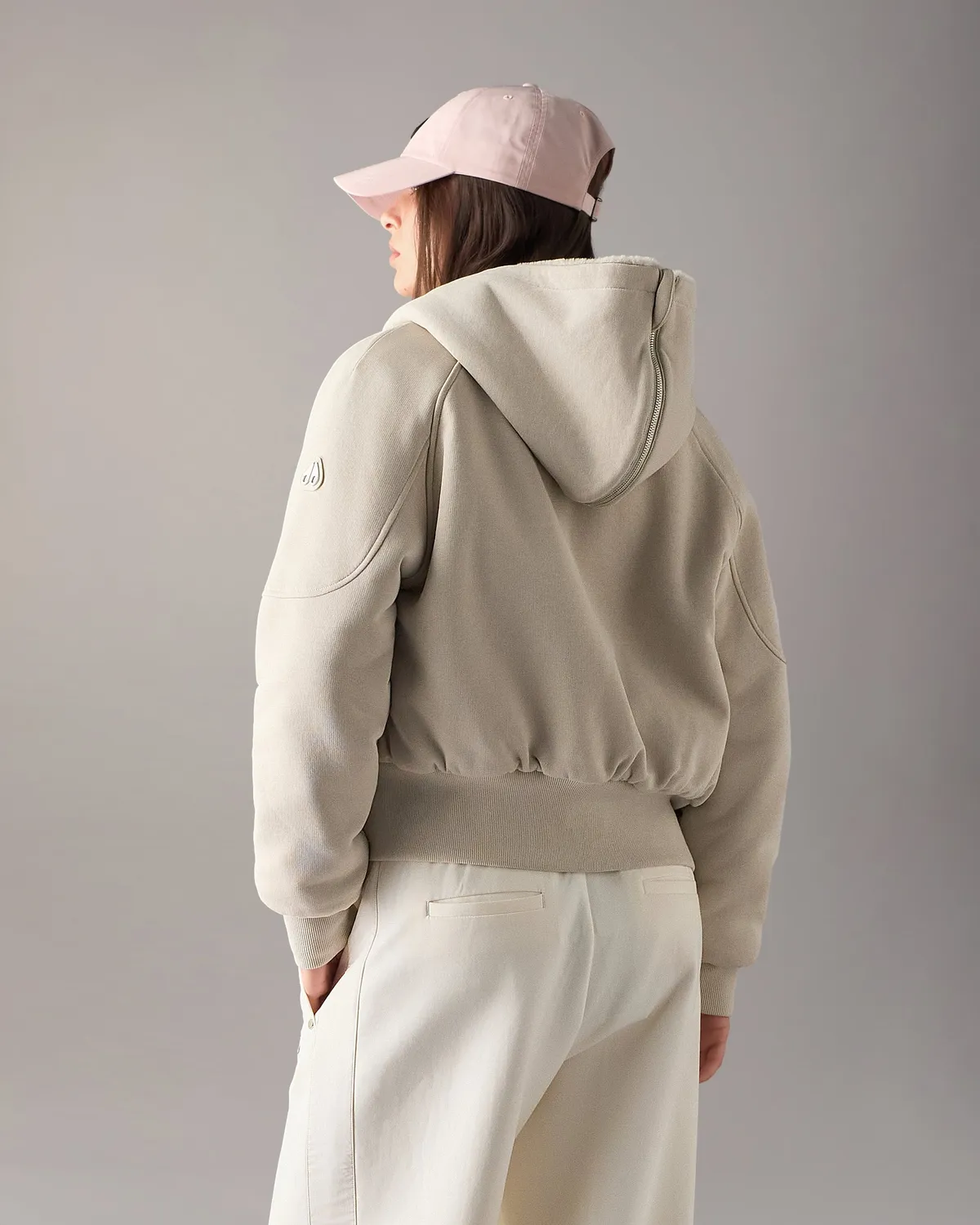 Moose Knuckles Oro Bunny Hoodie sweat alabaster réversible