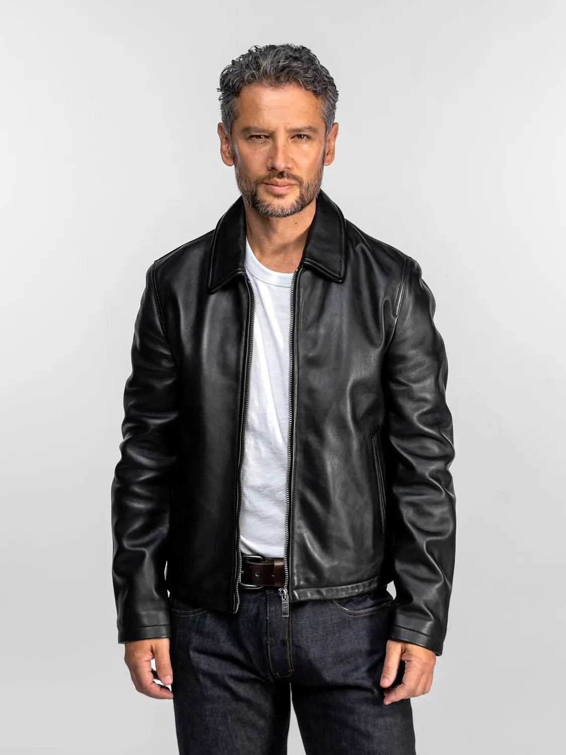 DAYTONA Polis blouson cuir homme noir mouton