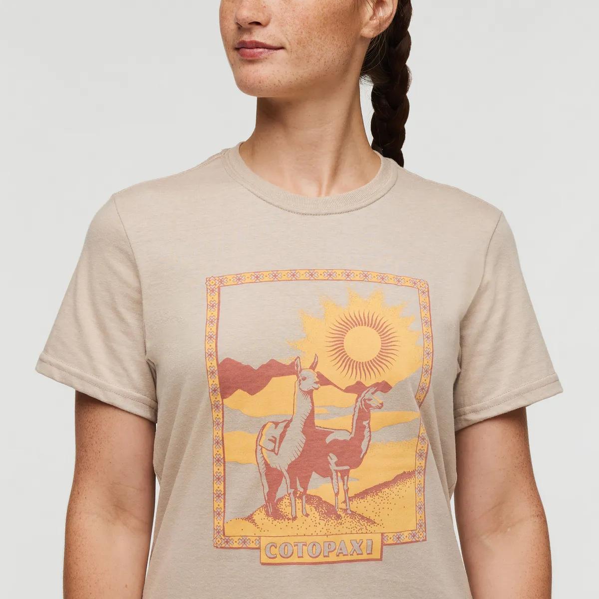Cotopaxi Llama Greetings T-shirt femme Oatmeal coton bio
