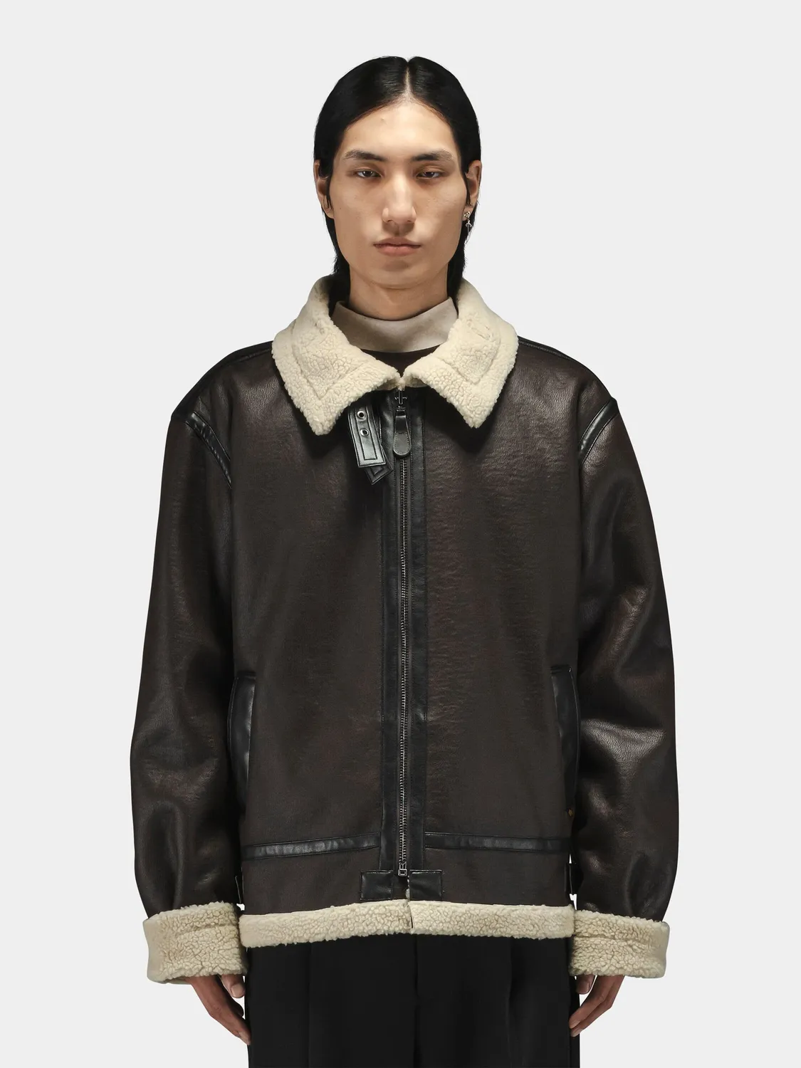 Alpha Industries Mouton B-3 blouson aviateur noir doublure mouton
