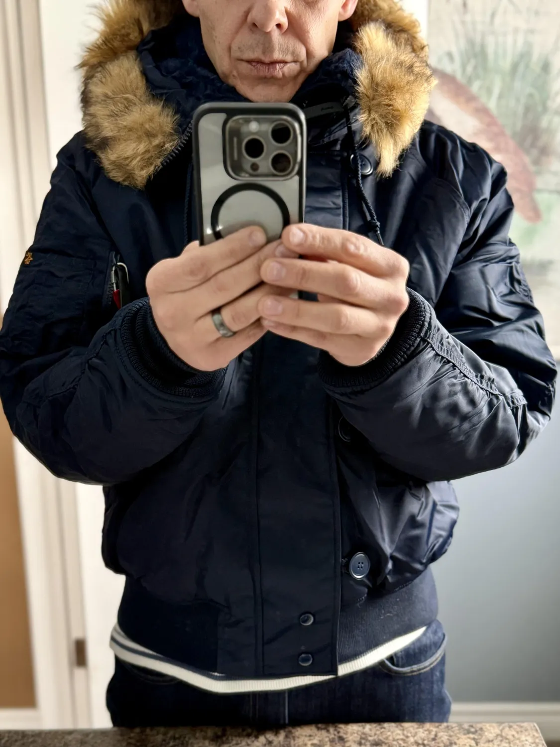 Alpha Industries N-2B parka courte nylon grand froid