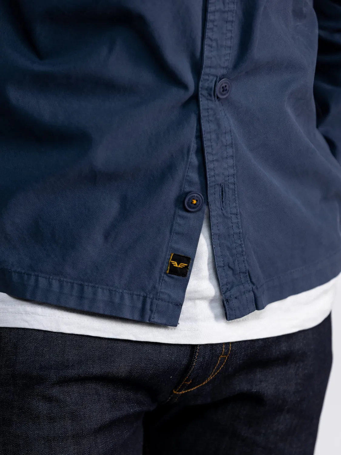 Daytona Akrono chemise homme coton vintage blue boxy
