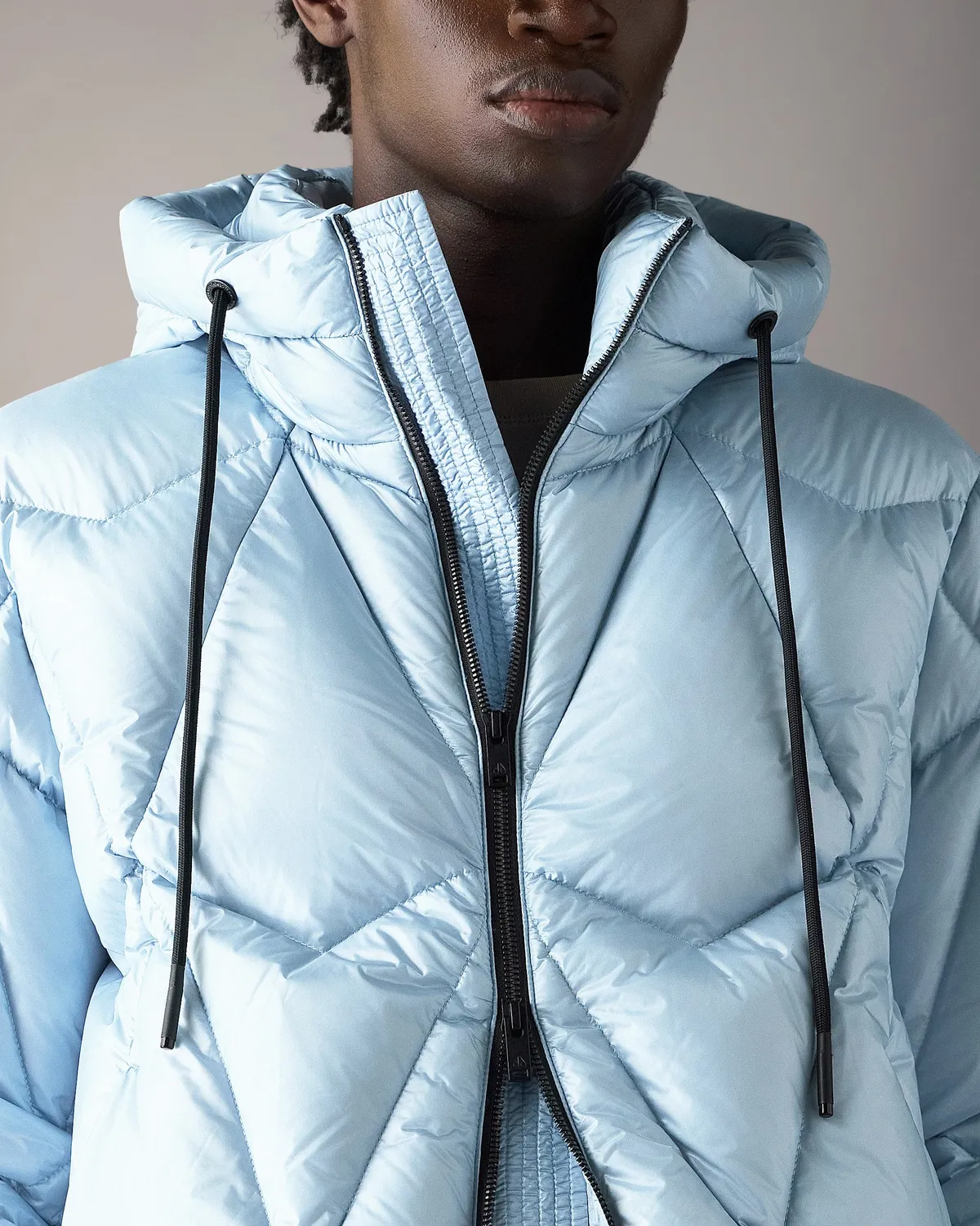Moose Knuckles Iceberg Quilt Down puffer bleu ice