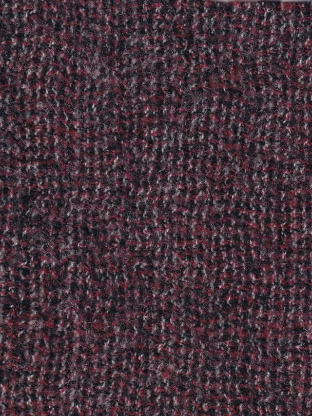 Hollington crêpe laine tissu façon velours prune