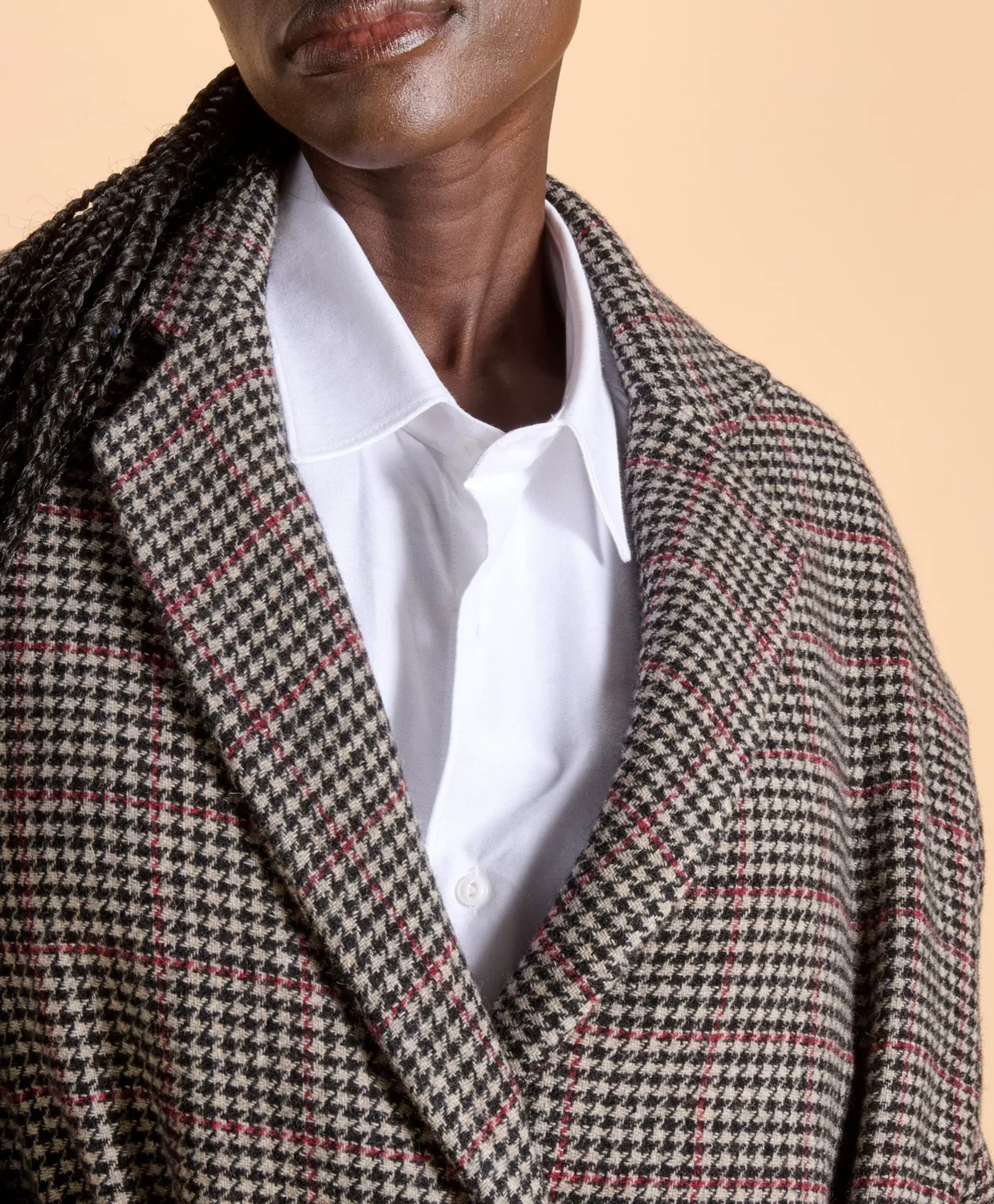 SOUBACQ Lenno manteau laine pied-de-poule chaud