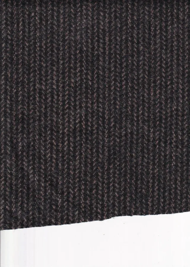 Hollington chevrons bruns tissu drap laine 12 m