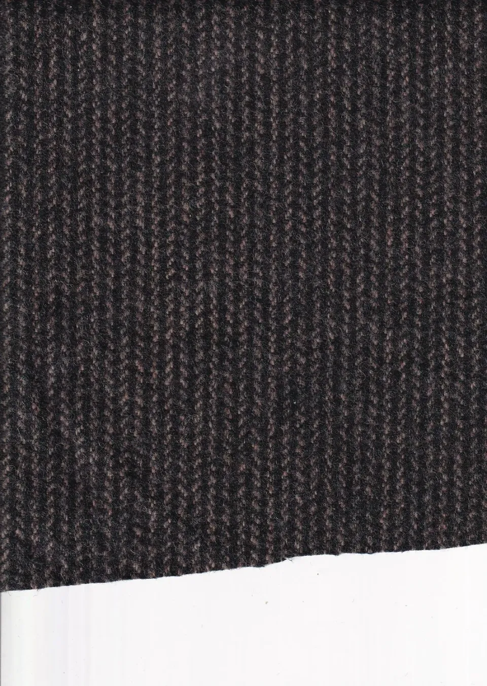 Hollington chevrons bruns tissu drap laine 12 m