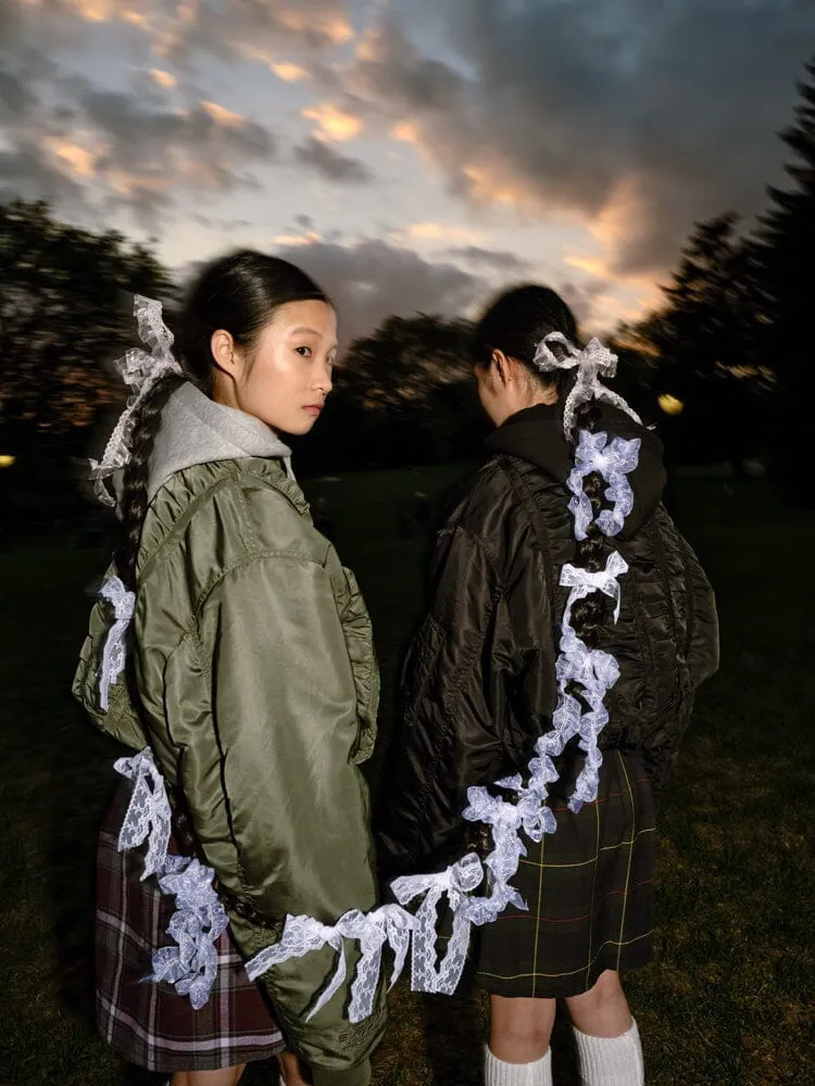 Alpha Industries MadeMe MA-1 bomber vert capuche ruché